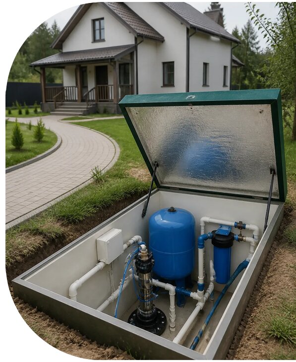 Автономное водоснабжение дома в Зиме от 153420 р. | АПаруса-Зма
